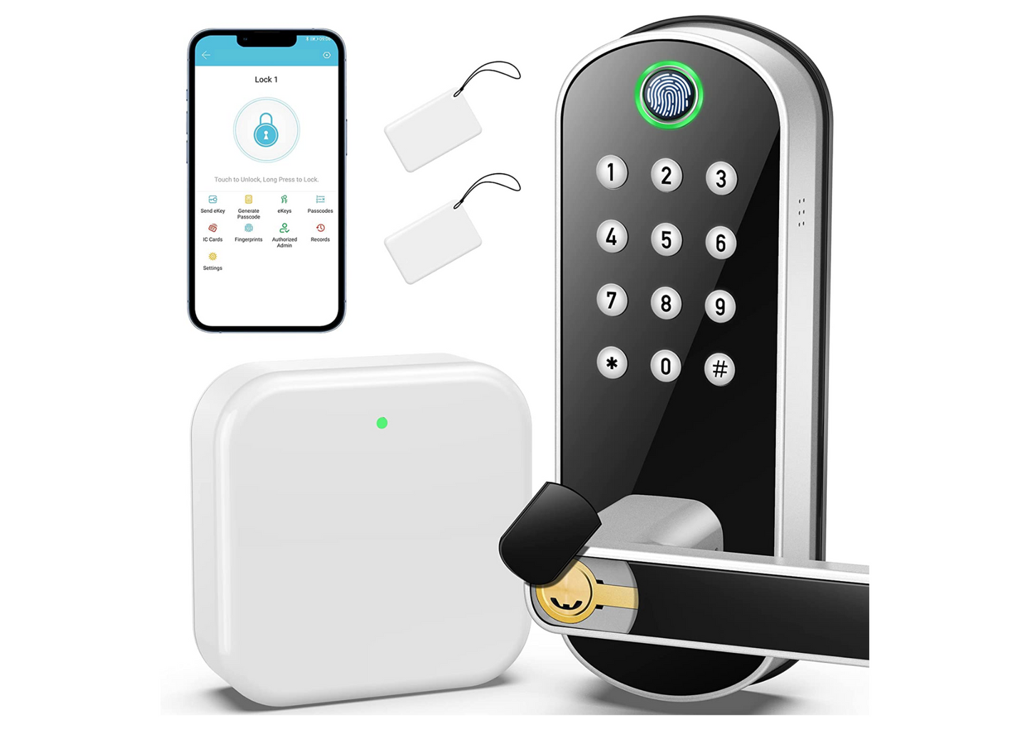 Smart Door Lock | 5 in 1 Keyless Smart Door Lock with Fingerprint feature